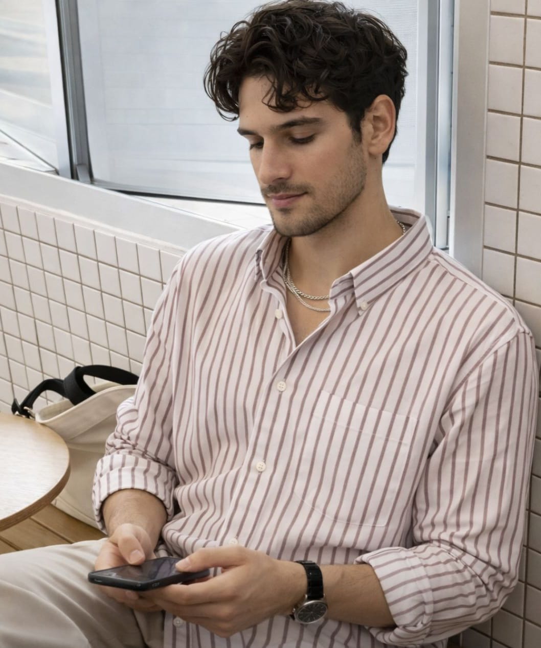 Men Stripes arrow fit Shrit